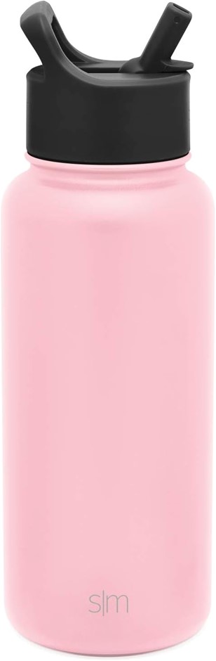 2 x SIMPLE MODERN 945mL Summit Water Bottle with Straw Lid, 18/8 Stainless