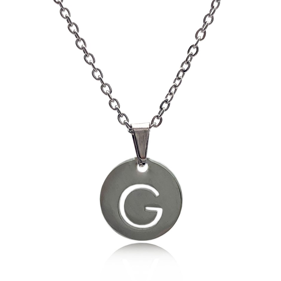 Initial Charm Letter 'G' Pendant Necklace
