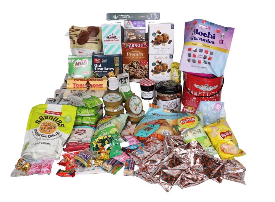 Assorted Food Grocery Products, Incl: ARNOTT'S, STARBUCKS & More. N.B: Dama