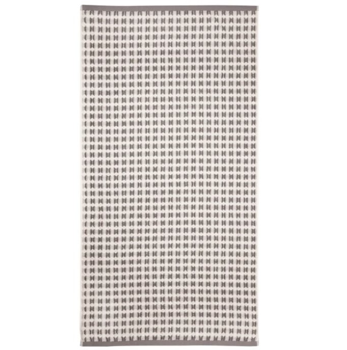 Trident Dotted Striped Bath Towel, Gray (76cm x 147cm)