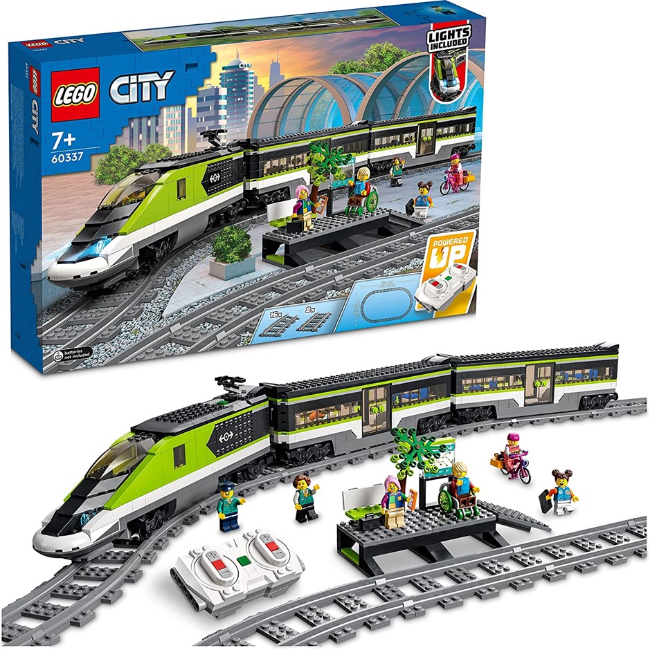 LEGO City Express Passenger Train Building Set, Remote Controlled, 764pc, M
