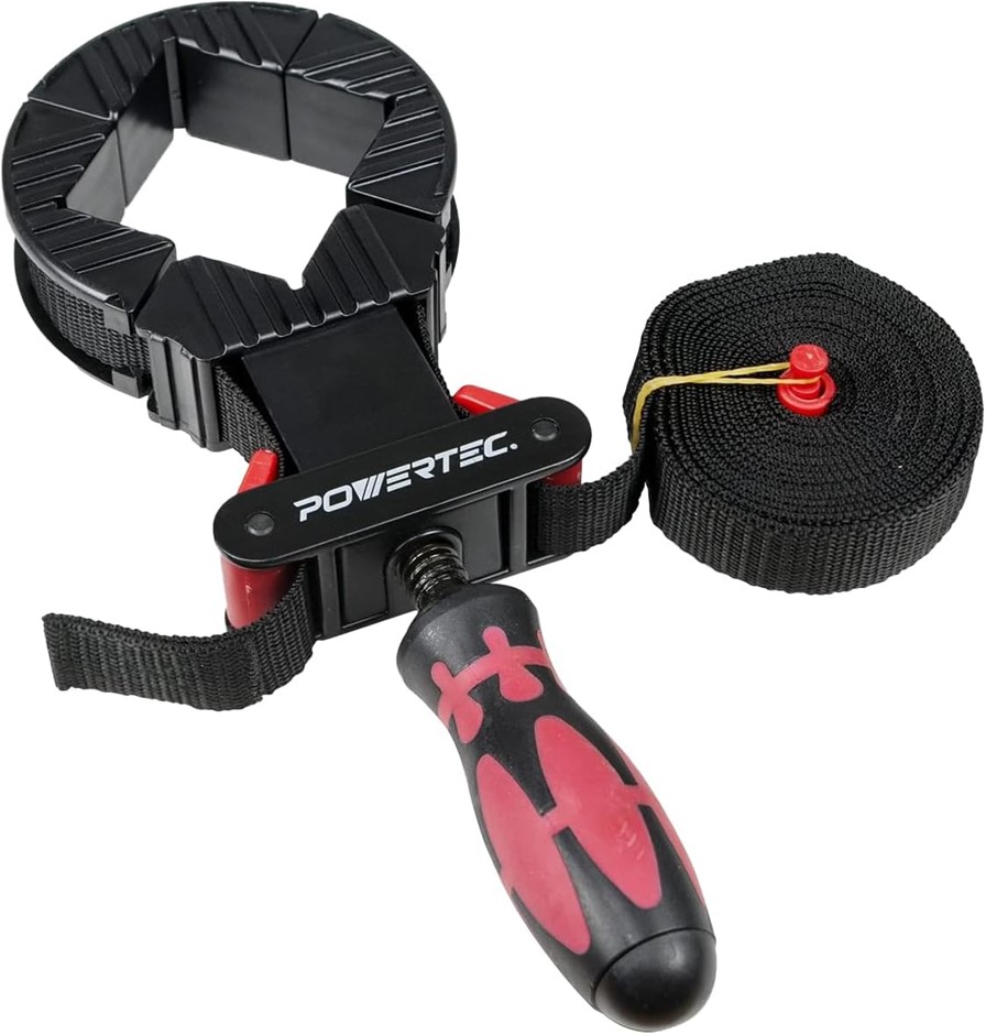 POWERTEC Deluxe Quick Release Band Clamp | Woodworking Frame Clamping Strap