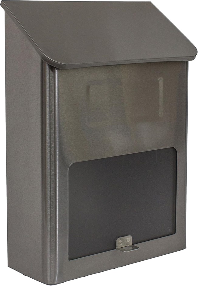 QUALAC WF-L002 Metros Rectangular Stainless Steel Wall Mount Mailbox with W
