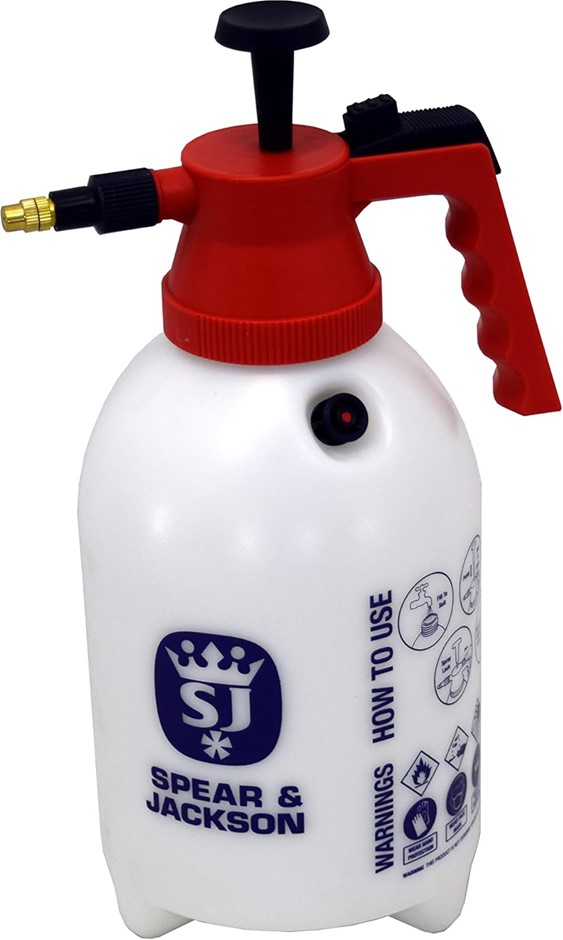SPEAR & JACKSON 2LPAPS 2 Litre (0.5 Gallon) Pump Action Pressure Sprayer.