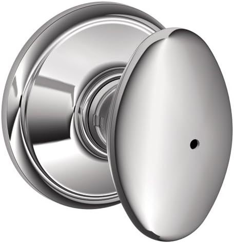 SCHLAGE F40 SIE 625 16-080 10-027 Siena Bed and Bath Knob, Bright Chrome.