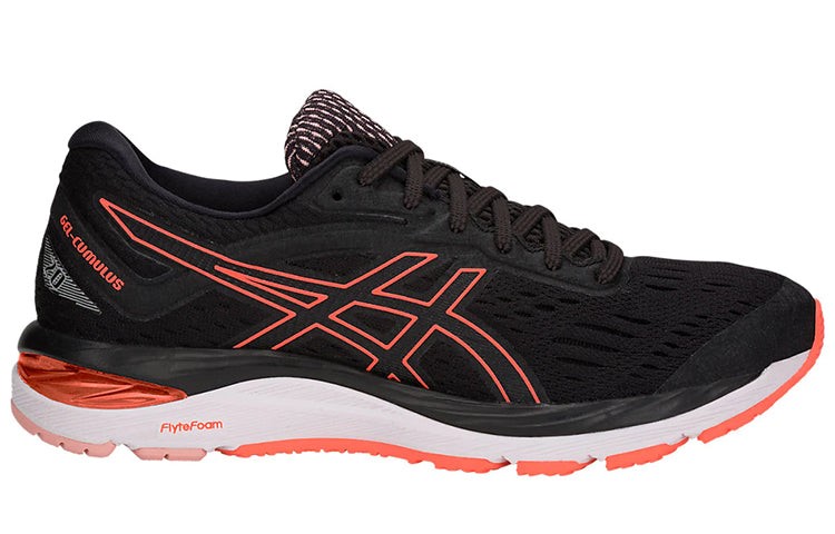ASICS Women's Gel-Cumulus 20 Shoes, Size US7 / EU38, Black/Flash Coral (002
