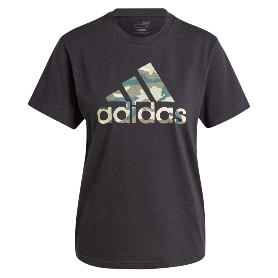 ADIDAS Women's Camo Tee, Size AU XL, 100% Cotton, Black, IW5173. Buyers No