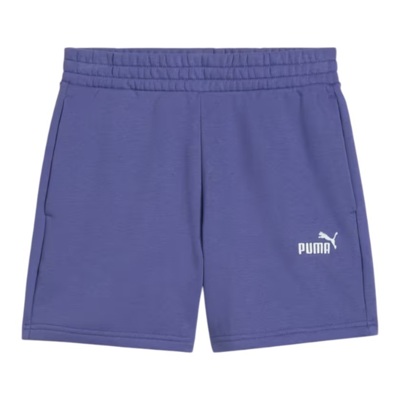 2 x PUMA Women's ESS Small No1 Logo 5" High Waist Short, Size S, Blue Cryst