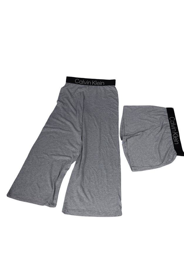 3pc CALVIN KLEIN PJ Set, Size L, Grey/Black, QP3426S. Buyers Note - Discou
