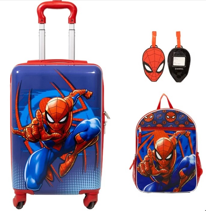 Licensed Luggage Set With Bonus Luggage Tag 2 Piece Spider-Man