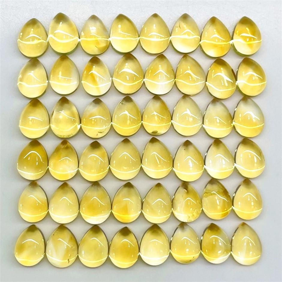 68.00ct 50pcs Pear Cabochon Citrine Gemstones