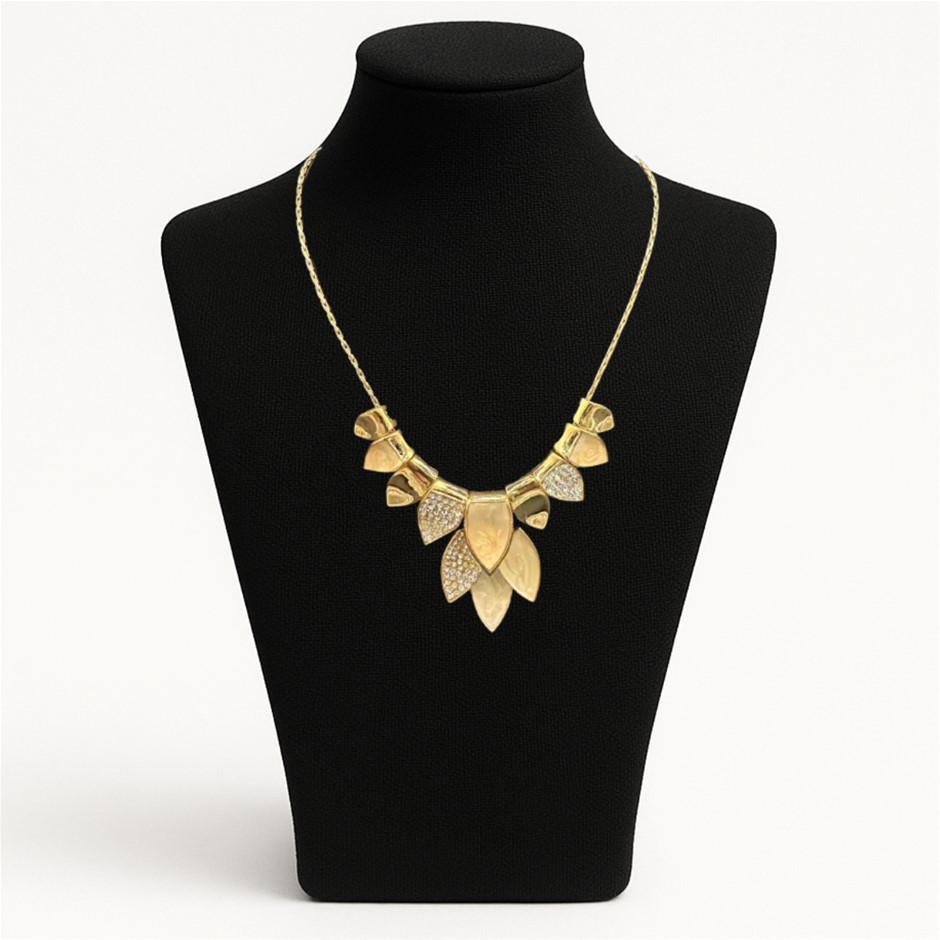 Designer Chunky Simulated Diamond Necklace