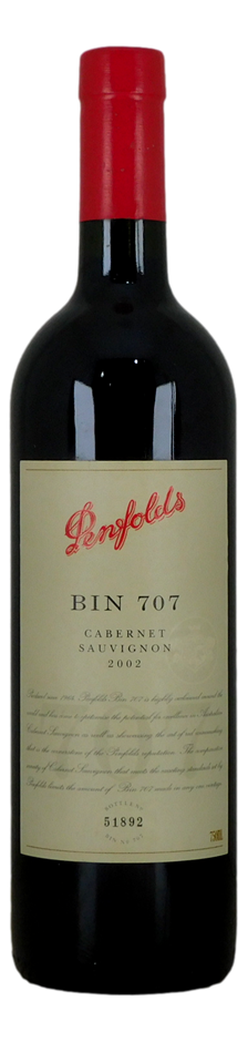 Penfolds Bin 707 Cabernet Sauvignon 2002 (1 x 750mL) SA.