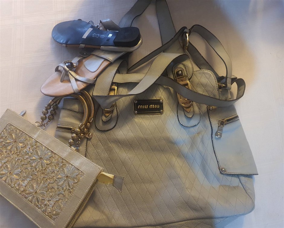 Lady’s Fashion includes MIU MIU bag , Sandals 39 , Small hand Bag. Used