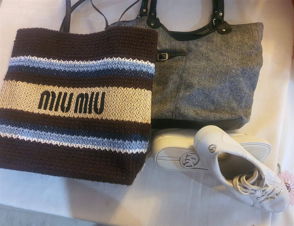 Miu Miu Bag , Michael Kors Rubber Shoes 9.5 Very Good Condition . Used