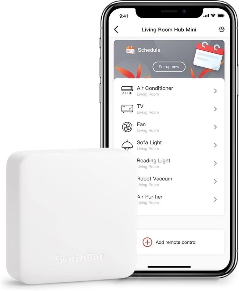 SwitchBot Hub Mini Smart Remote - IR Blaster, Link SwitchBot to Wi-Fi (Supp