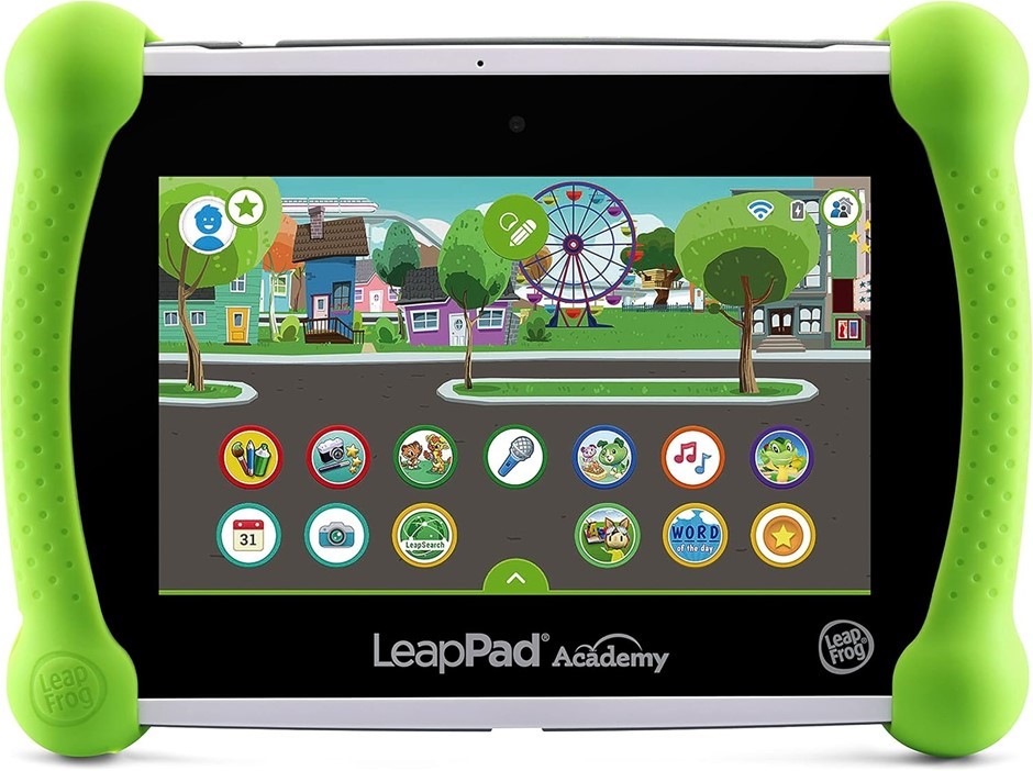 LEAPFROG LeapPad Academy Kids’ Learning Tablet, Green. NB: Used, no box and