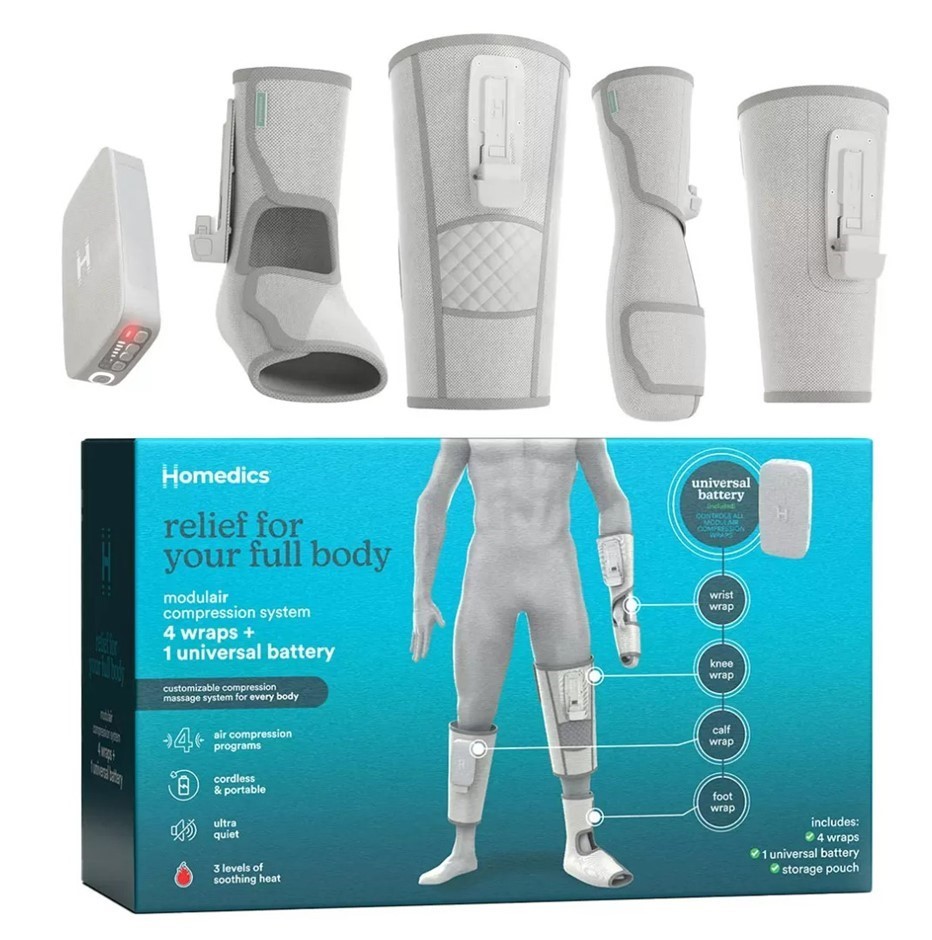 HOMEDICS Modular Compression Massage Bundle, SR-CMX10BND-AU. NB: Has been u