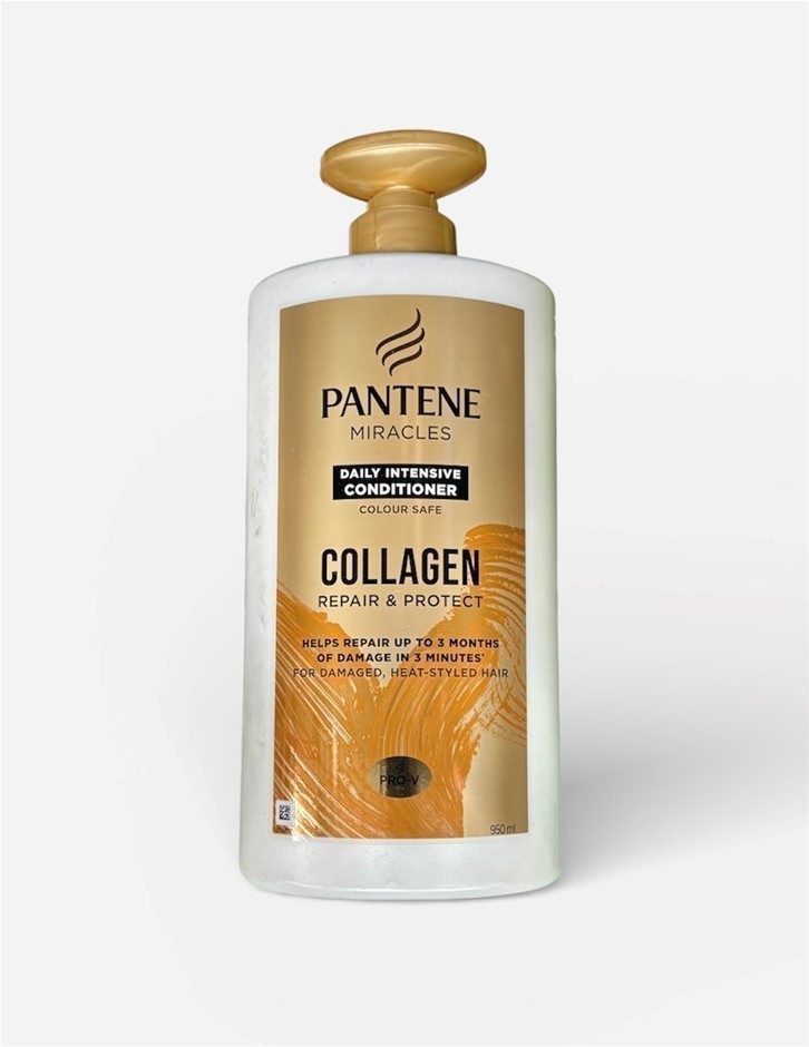 2 x PANTENE Miracles Pro-V Collagen Conditioner, 950ml.