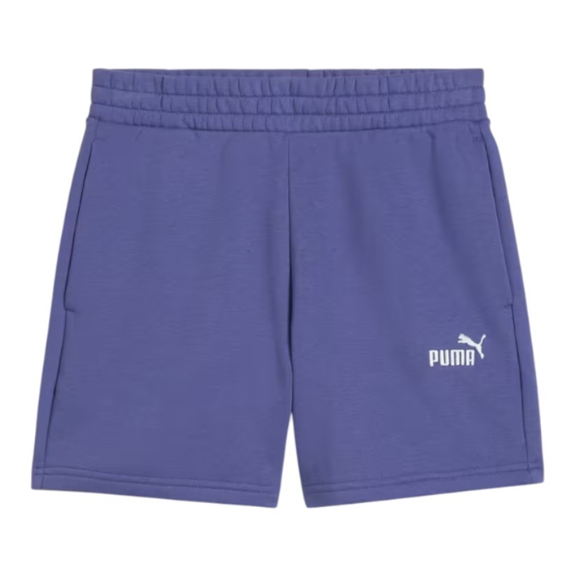 2 x PUMA Women's ESS Small No1 Logo 5" High Waist Short, Size S, Blue Cryst