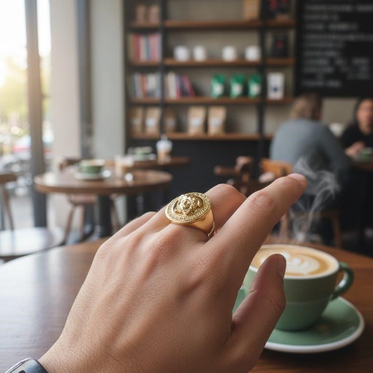 Italy 925 Silver Hip Hop Men's Ring (Stamps)-10 US