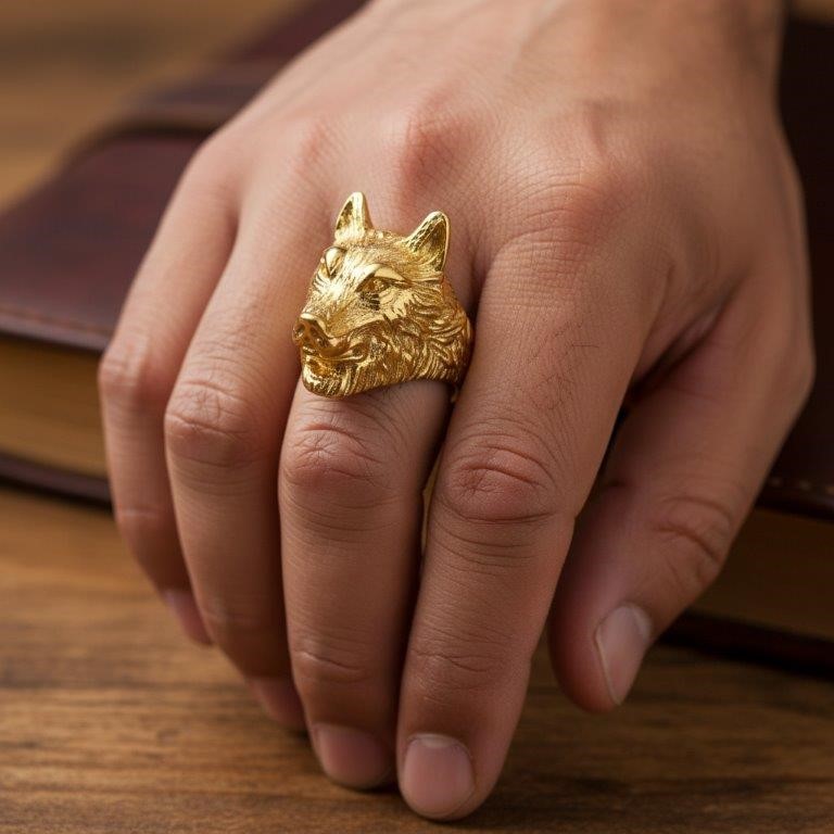 Italy 925 Silver Hip Hop Men's Ring (Stamps)-10 US