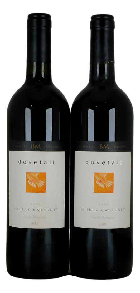 Binder Mitchell Dovetail Shiraz Cabernet 2002 (2x 750mL), SA, Cork.
