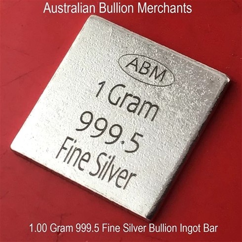 Silver Ingot Bar 1 Gram 999.5 Fine Bullion Investor Grade w/ Certification