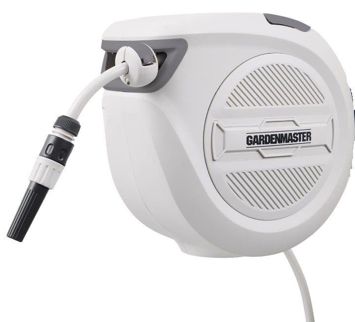 GARDENMASTER UV Resistant Retractable Water Hose Reel, 20 Meter Length. NB: