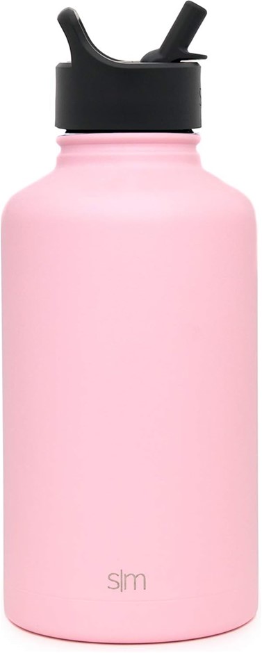 SIMPLE MODERN Insulated Stainless Steel Water Bottle with Straw - Leak-Proo