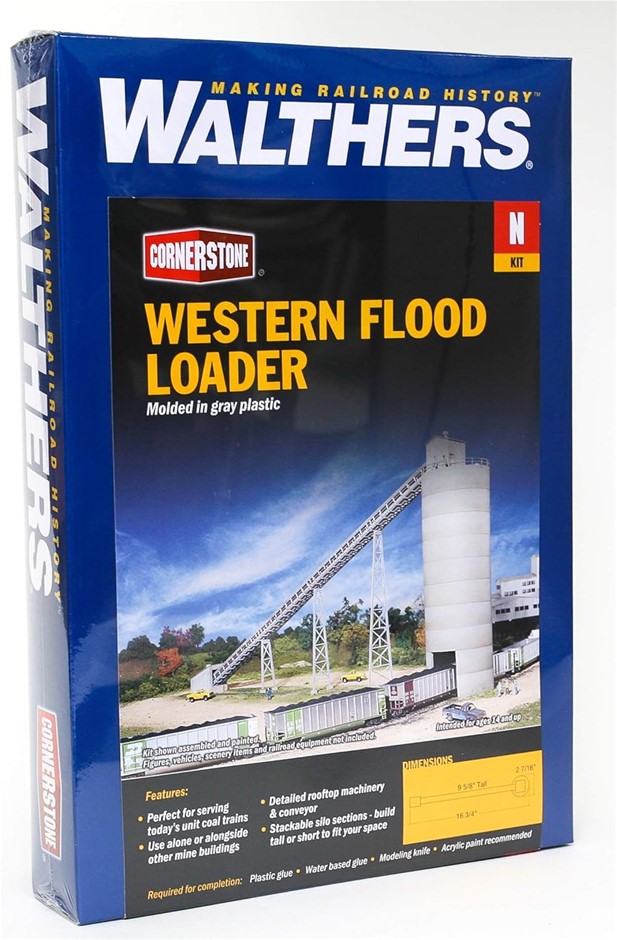 WALTHERS CORNERSTONE N Scale Western Flood Loader, 48.3 x 6.8 x 24.4cm - Co