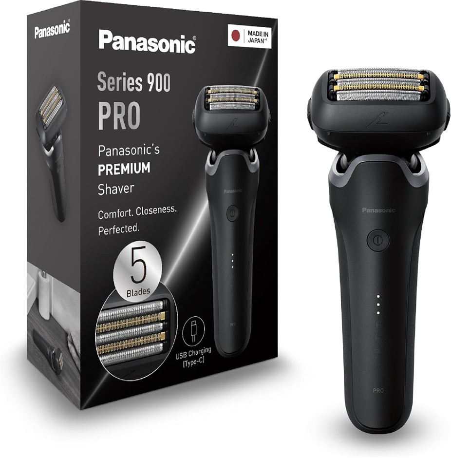 PANASONIC Series 900 Premium Wet & Dry 5-Blade Electric Shaver for Men with