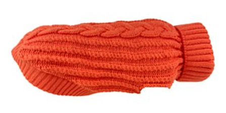 HUSKIMO Dog Coat Cali Knit, Tangerine, 52cm.