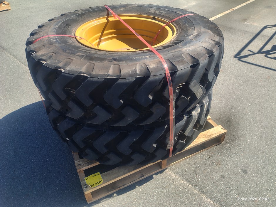 <p>Earthmoving Tyres and Rims x 2</p>