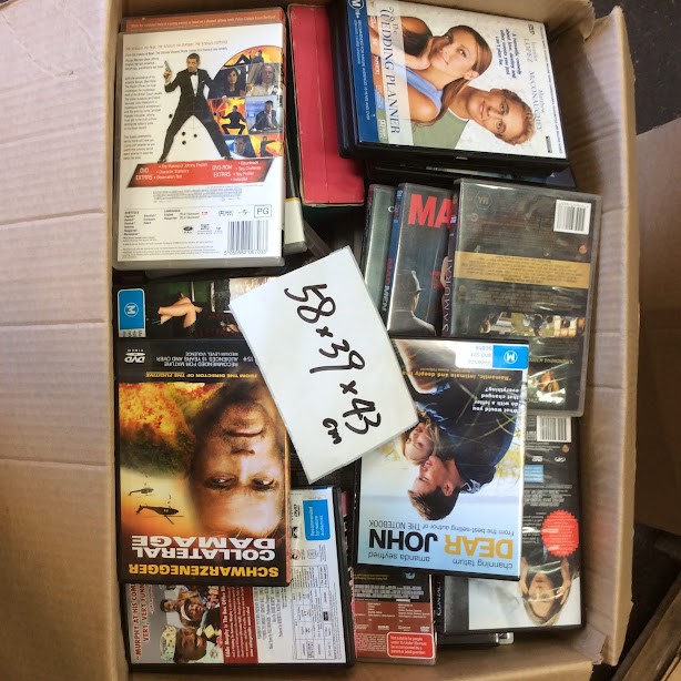 Mixed Assorted DVD / VCD / CD Movies (58x39x43:cm)