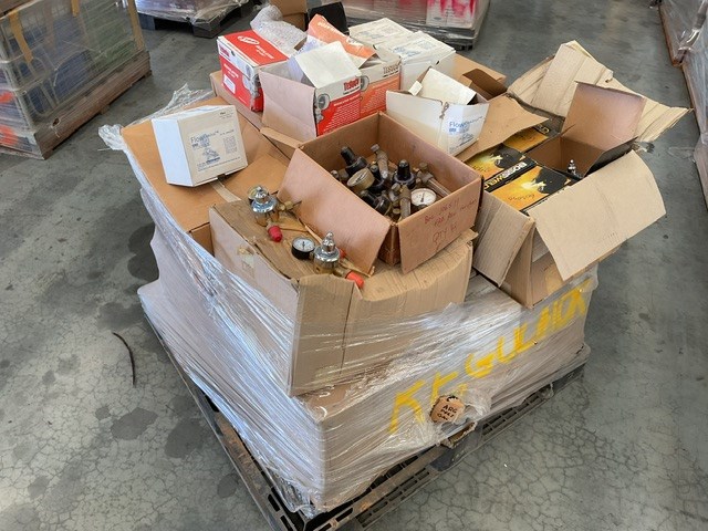 <p>Pallet of Gas Pressure Regulators</p>