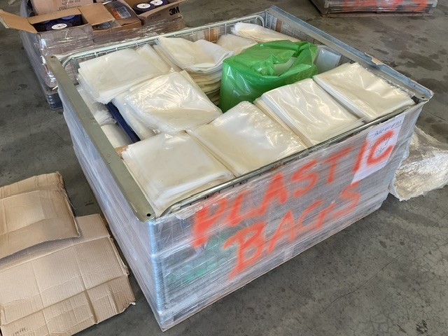 Pallet of Plastic Sleeves