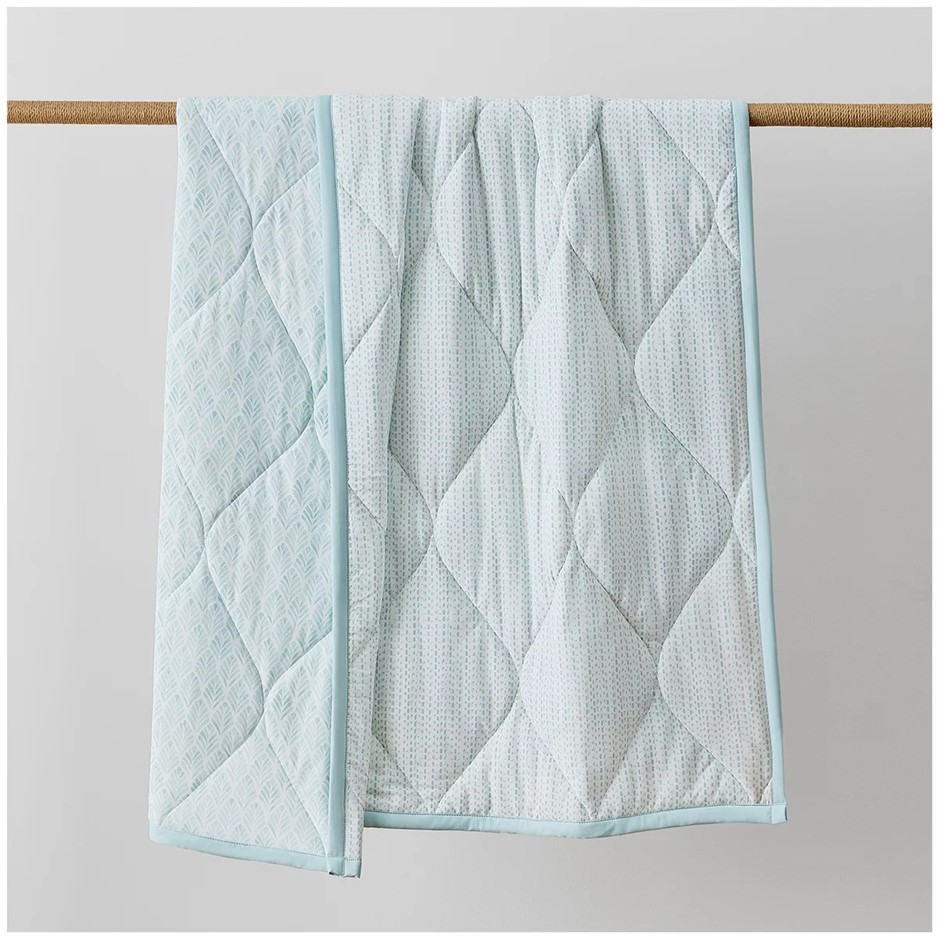 CASUAL LIVING Reversible Cooling Throw, Dotted Lines.
