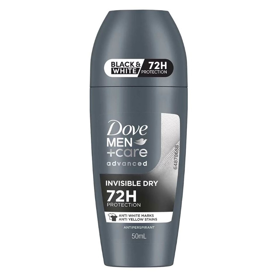 6 x DOVE Men Advanced Care Roll On Antiperspirant Deodorant 72H Protection,