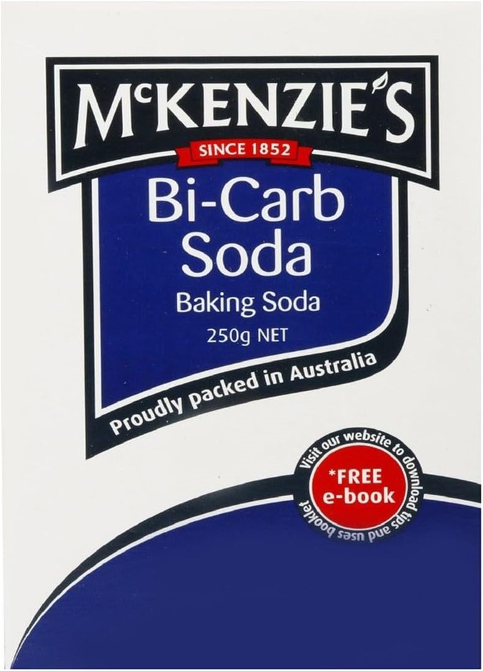 8 x MCKENZIE'S Bi-Carb Baking Soda, 250g. N.B: Damaged packaging.