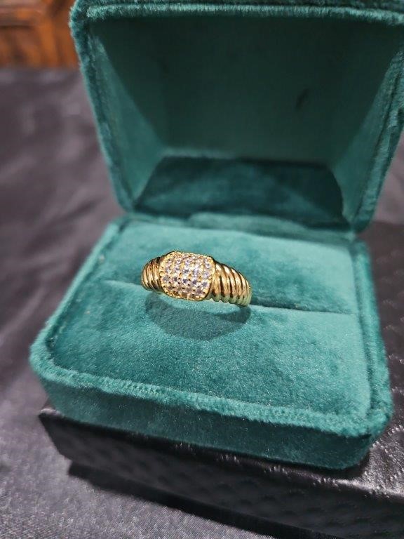 18K/Italy Gold Filled Ring -(stamped 18K/Italy)-Warranty Quality