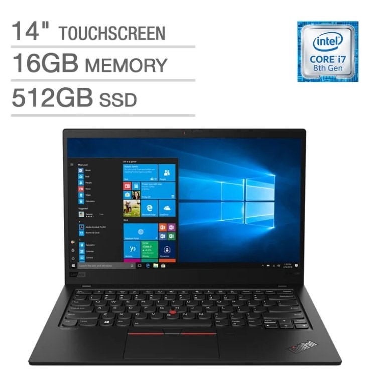 LENOVO ThinkPad X1 14" Carbon Laptop, Intel Core i7 16GB RAM 512GB SSD SN: