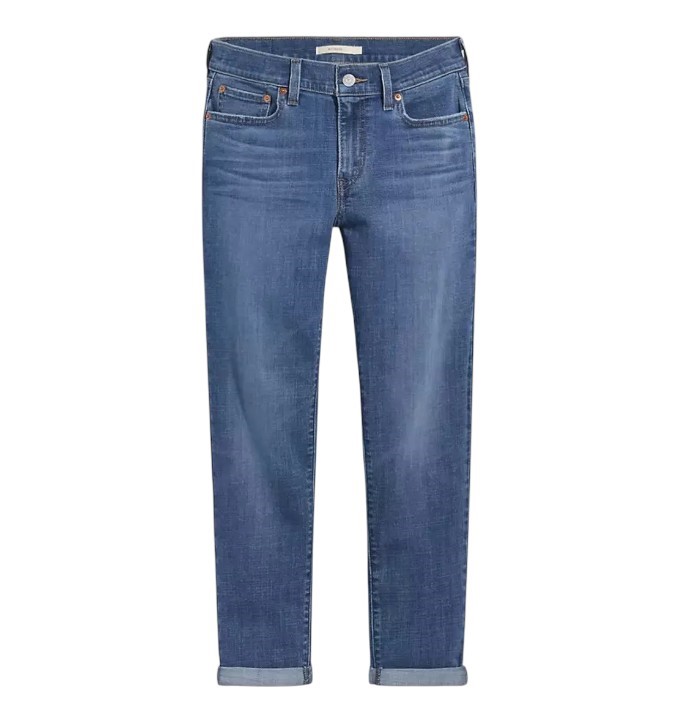 LEVI'S Women's Mid Rise Boyfriend Jeans, Size 34x27, LapisGem-MediumWash (0