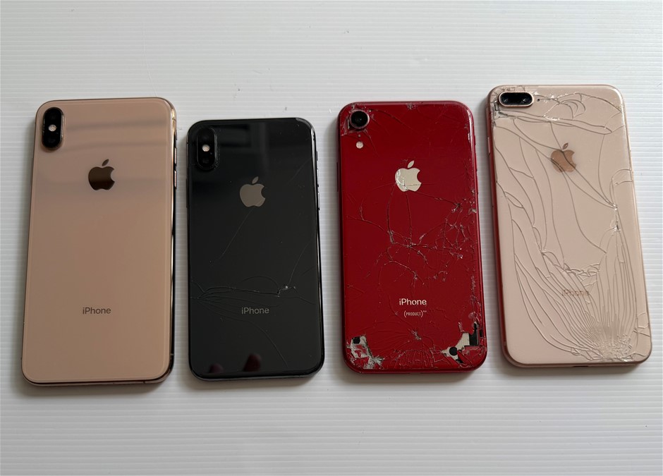 Apple iPhone XS Max / iPhone X / iPhone XR / 8 Plus - For Parts (Lot of 4)
