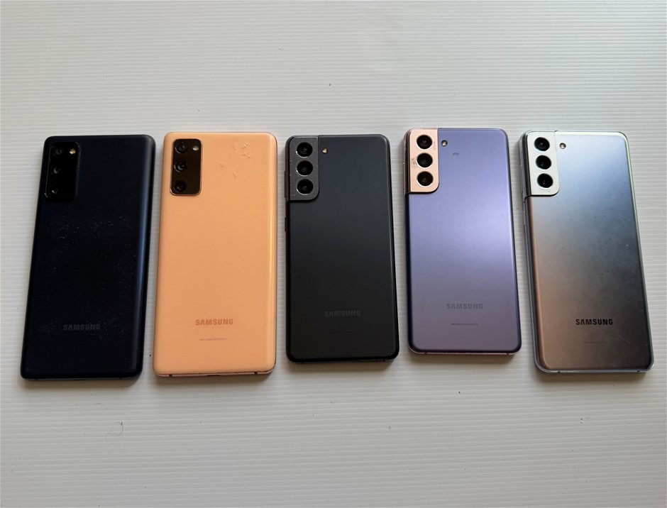 Samsung Galaxy S21 128Gb/S21 Plus 128Gb/S20 FE 128Gb - For Parts (Lot of 5)