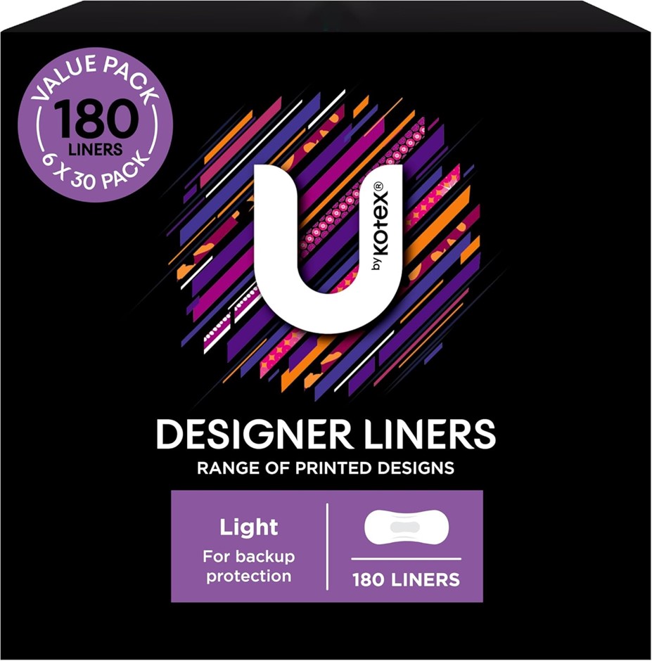 U by Kotex Designer Series Liners 180 Count