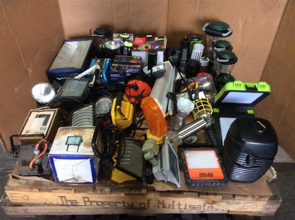 Mixed Assorted LED Work Lights + Floodlights + Portable Camping Lights