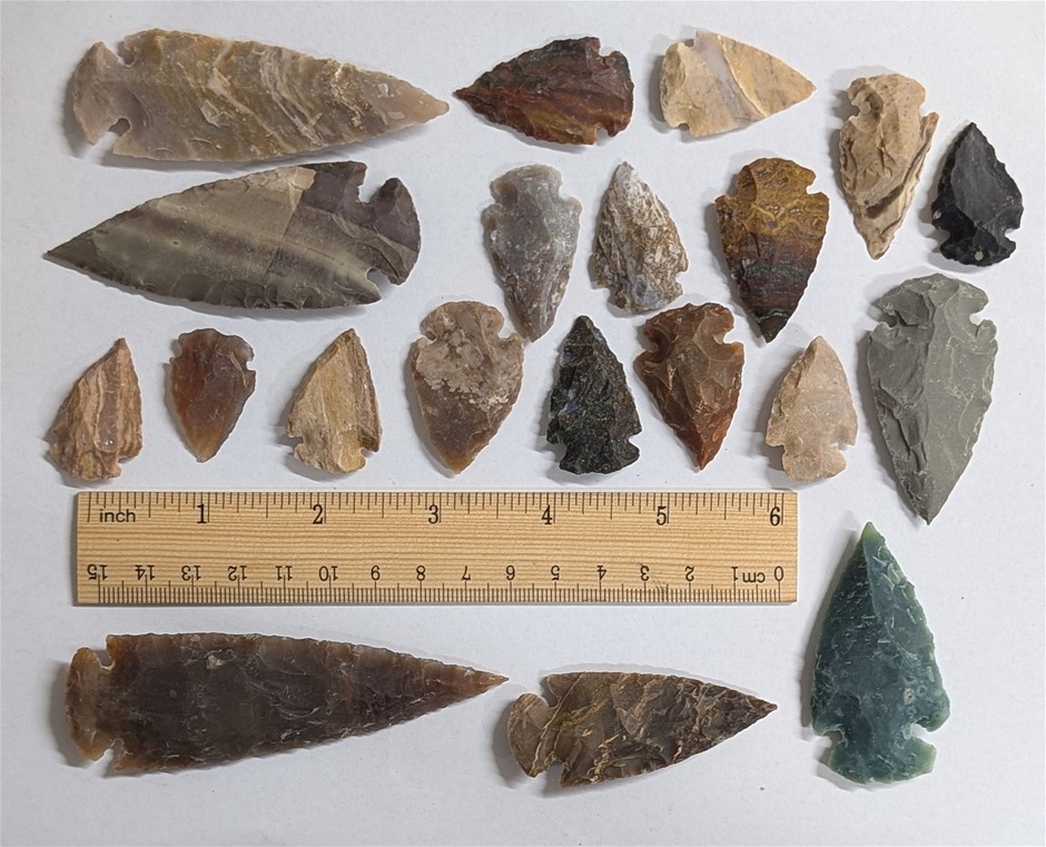 Twenty Flint Stone Arrowheads