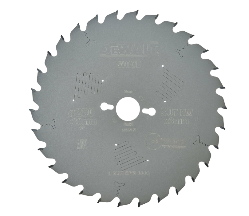 Dewalt Series 60 Circular Saw Blade 250 x 30mm x 30T. NB: Minor use.
