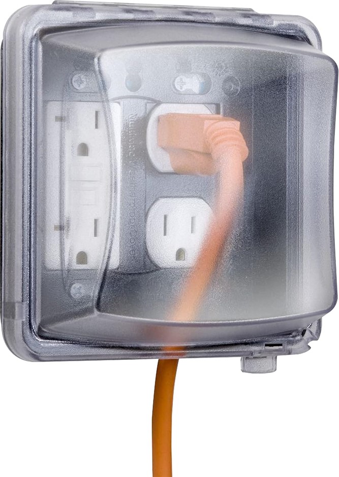 2 x TAYMAC MM2410C Weatherproof Double Outlet Covers Outdoor Receptacle Pro